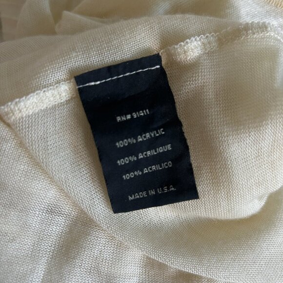 RN Covertible Ivory Sheer Double Layer Tank and Sweater Size Small - Picture 4 of 9